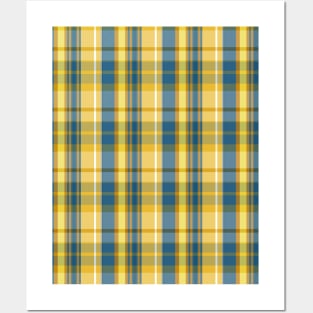 Sunset and Sunrise Aesthetic Conall 2 Hand Drawn Textured Plaid Pattern Posters and Art